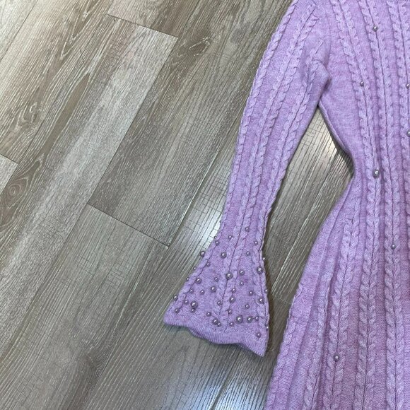 SANDRO Bell-Sleeve Beaded Dress - Picture 6 of 7